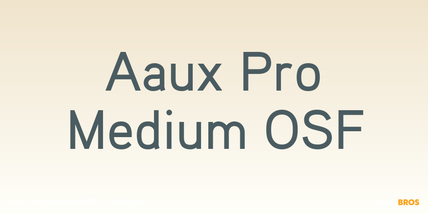 Aaux Pro Medium OSF Font Poster #1