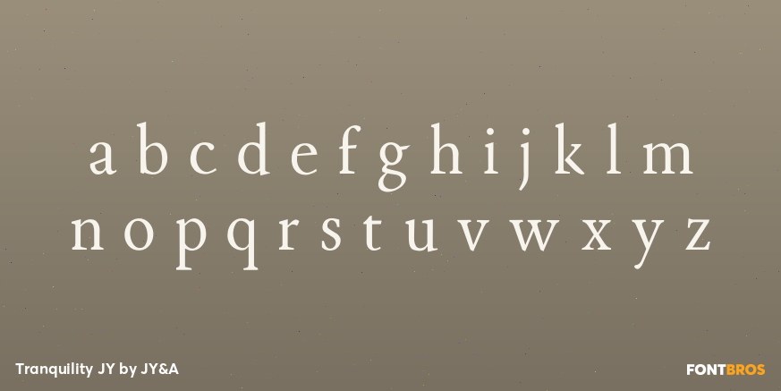 Tranquility JY Font Poster #3