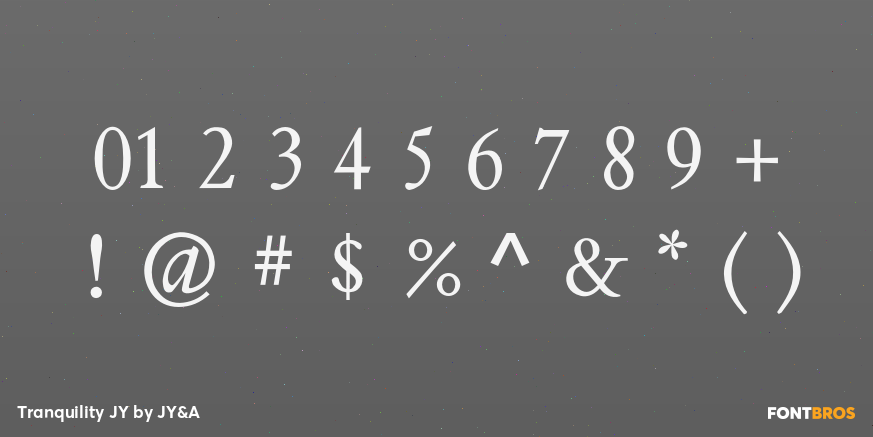 Tranquility JY Font Poster #4