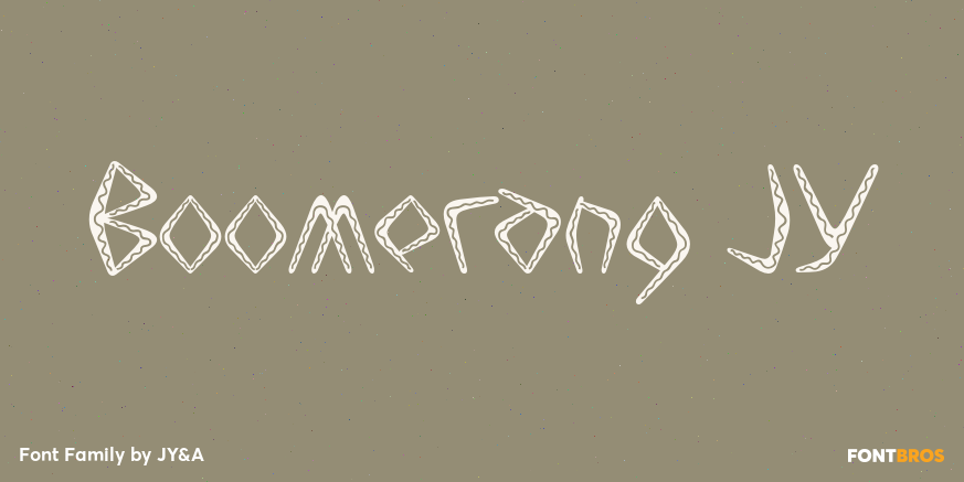 Boomerang JY Font Poster