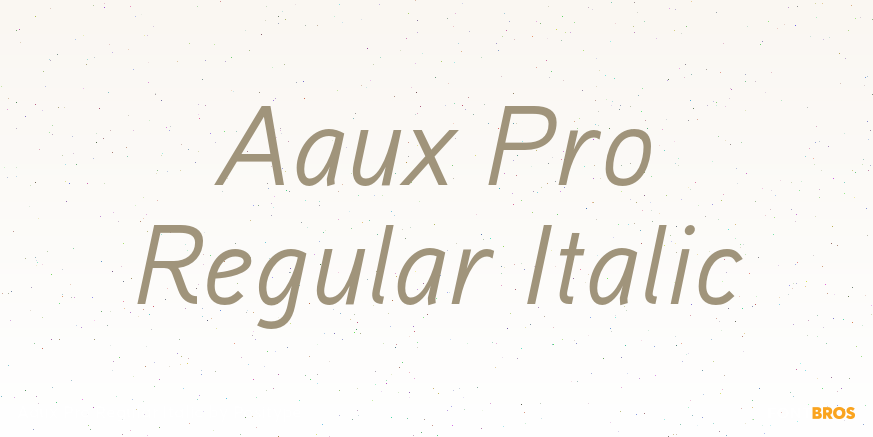 Aaux Pro Regular Italic Font Poster #1
