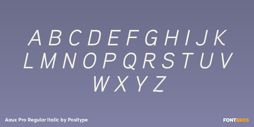Aaux Pro Regular Italic Font Poster #2