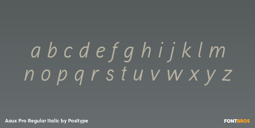 Aaux Pro Regular Italic Font Poster #3