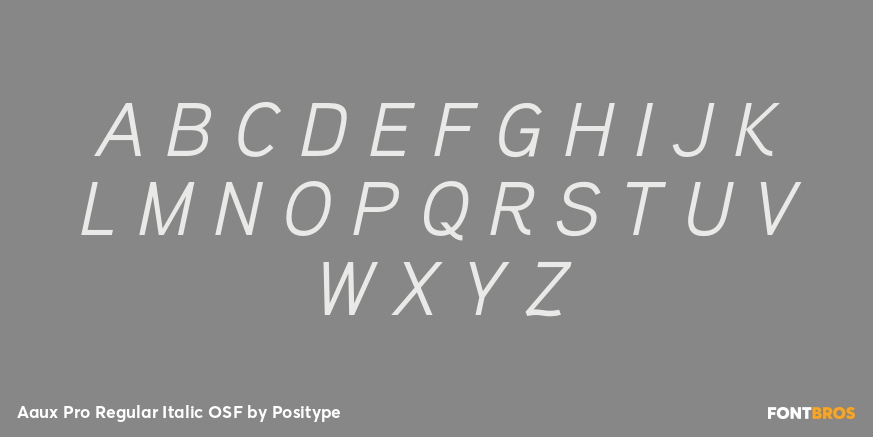 Aaux Pro Regular Italic OSF Font Poster #2