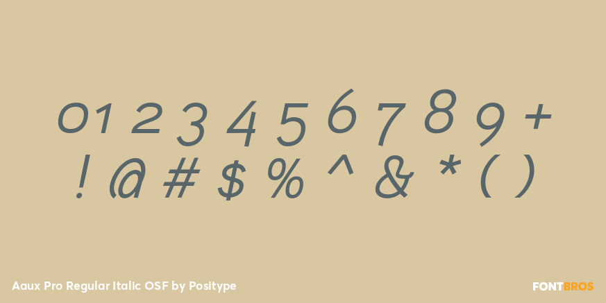 Aaux Pro Regular Italic OSF Font Poster #4