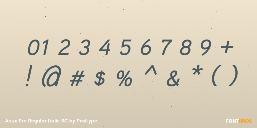 Aaux Pro Regular Italic SC Font Poster #4