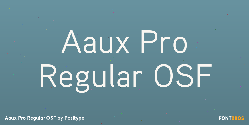 Aaux Pro Regular OSF Font Poster #1