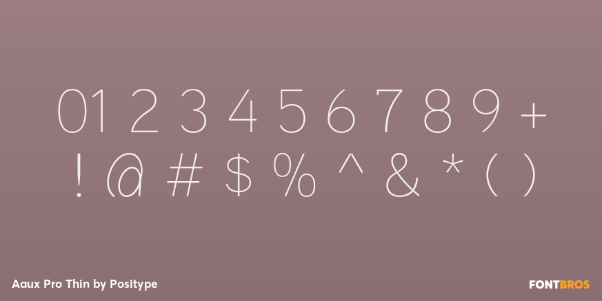 Aaux Pro Thin Font Poster #1