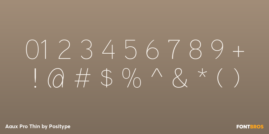 Aaux Pro Thin Font Poster #4