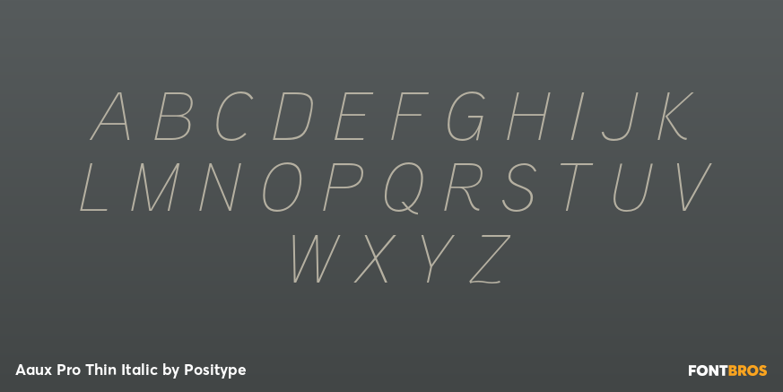Aaux Pro Thin Italic Font Poster #2