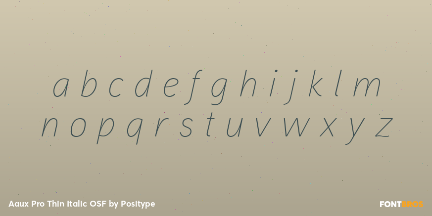 Aaux Pro Thin Italic OSF Font Poster #3
