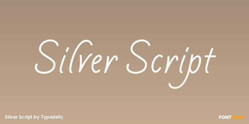 Silver Script Font Poster #1