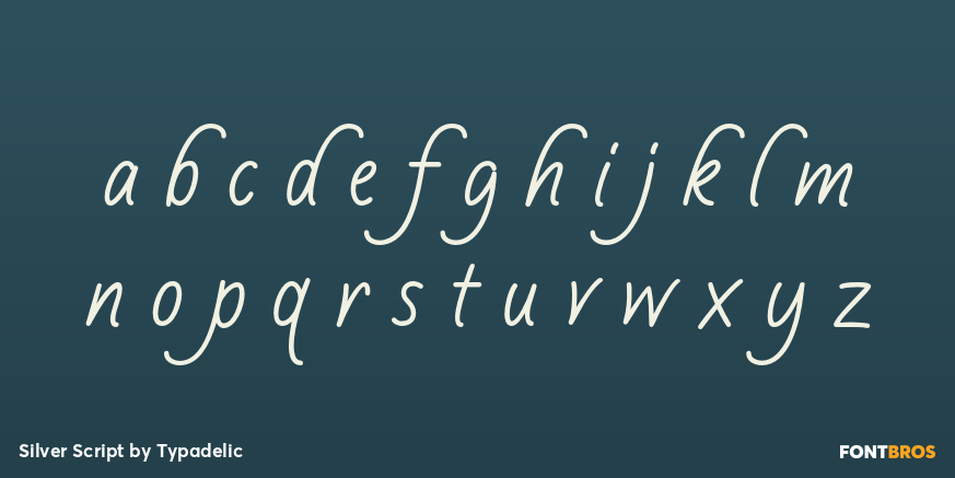 Silver Script Font Poster #3