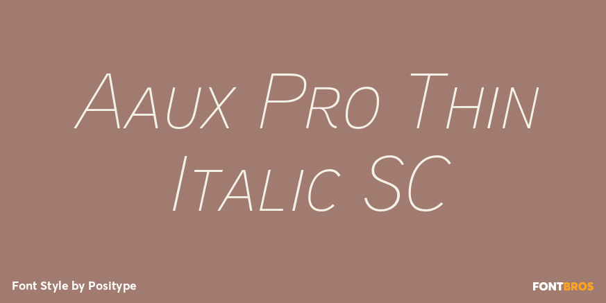 Aaux Pro Thin Italic SC Font Poster #1