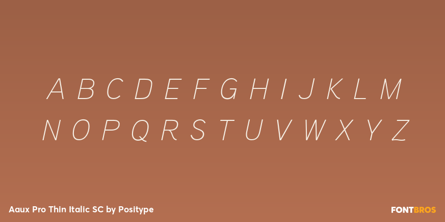 Aaux Pro Thin Italic SC Font Poster #3