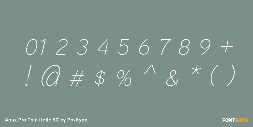 Aaux Pro Thin Italic SC Font Poster #4