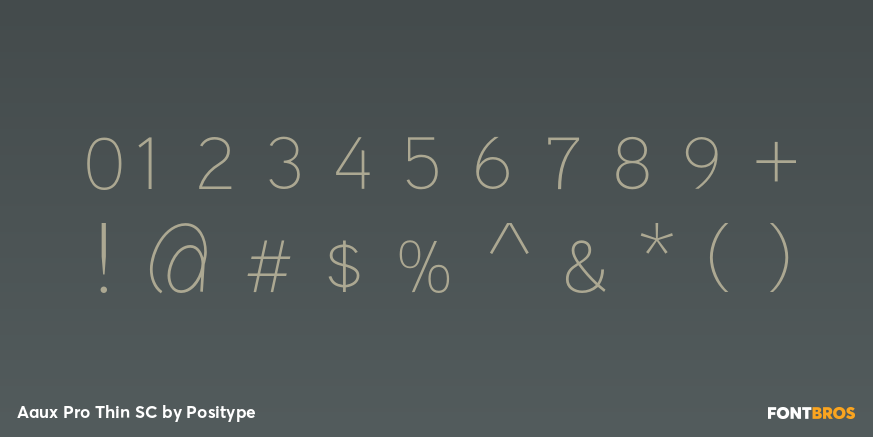 Aaux Pro Thin SC Font Poster #1