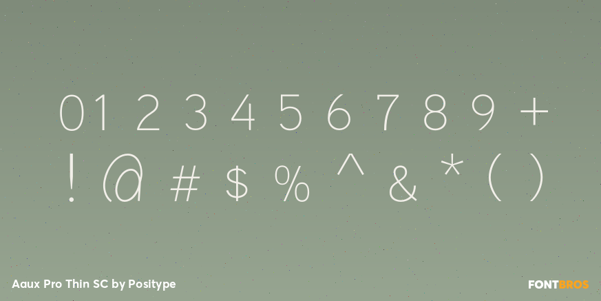 Aaux Pro Thin SC Font Poster #4