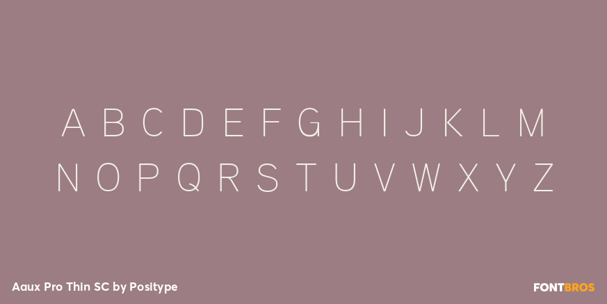 Aaux Pro Thin SC Font Poster #1