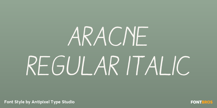 Aracne Regular Italic Font Poster #1