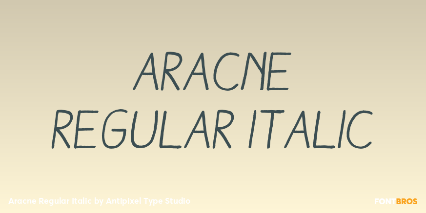 Aracne Regular Italic Font Poster #1