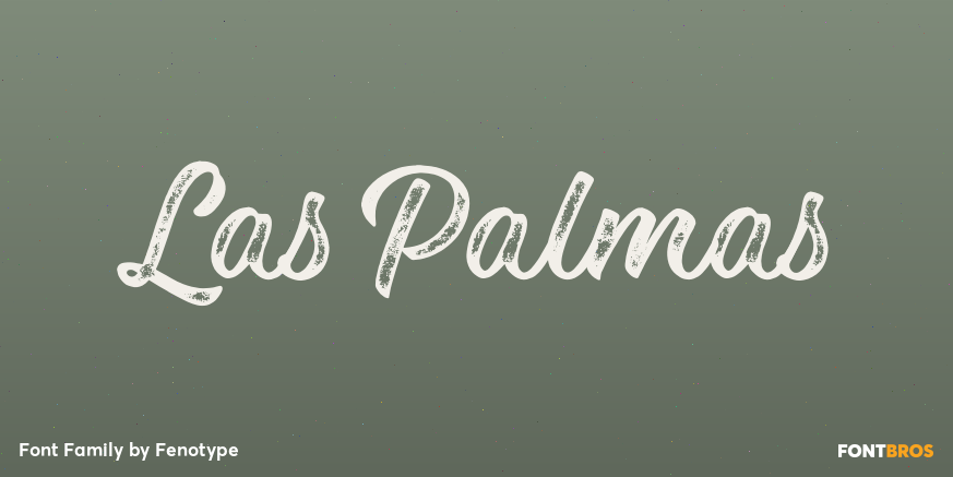 Las Palmas Font Poster