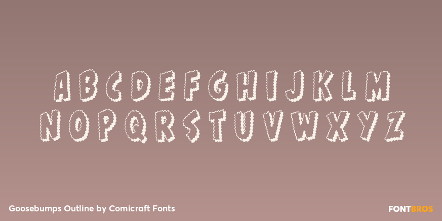 Goosebumps Outline Font Poster #3