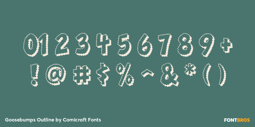 Goosebumps Outline Font Poster #4