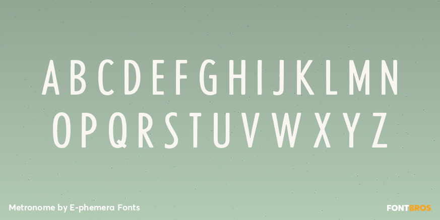 Metronome Font Poster #2