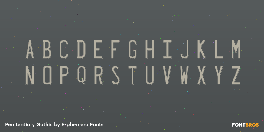 Penitentiary Gothic Font Poster #2