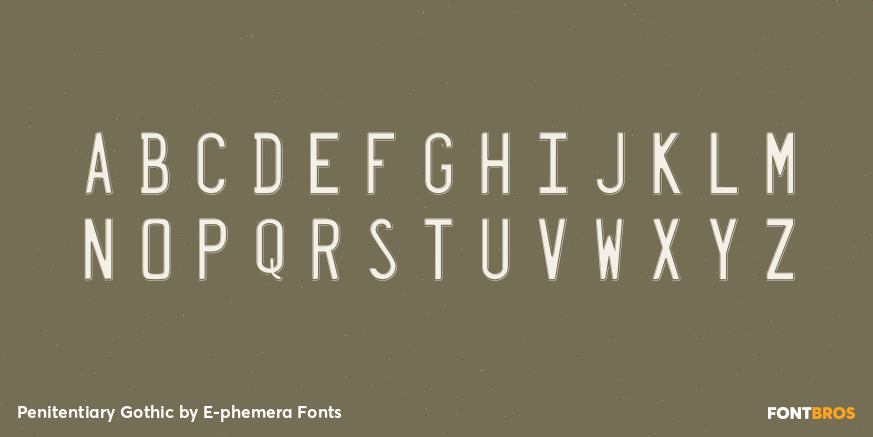 Penitentiary Gothic Font Poster #3