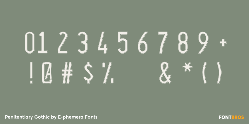 Penitentiary Gothic Font Poster #4