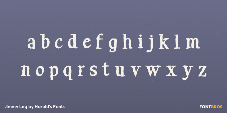 Jimmy Leg Font Poster #3