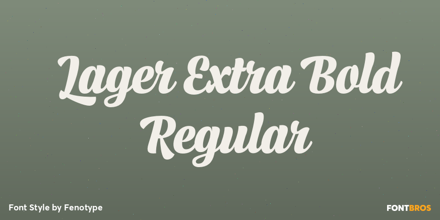 Lager Extra Bold Regular Poster