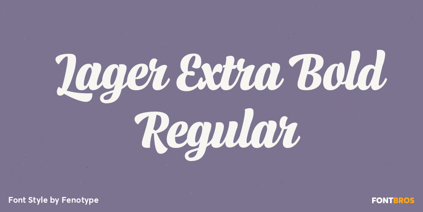 Lager Extra Bold Regular Poster