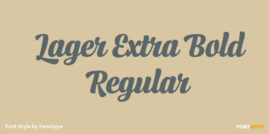 Lager Extra Bold Regular Poster