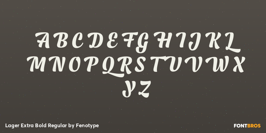 Lager Extra Bold Regular Font Poster #2