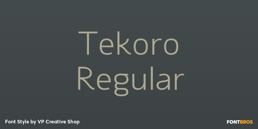 Tekoro Regular Poster