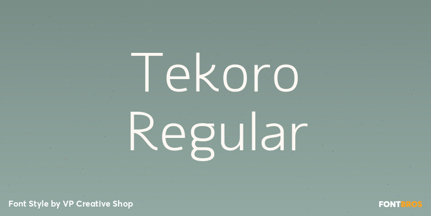 Tekoro Regular Poster