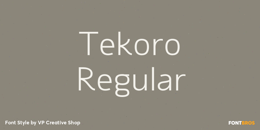 Tekoro Regular Poster