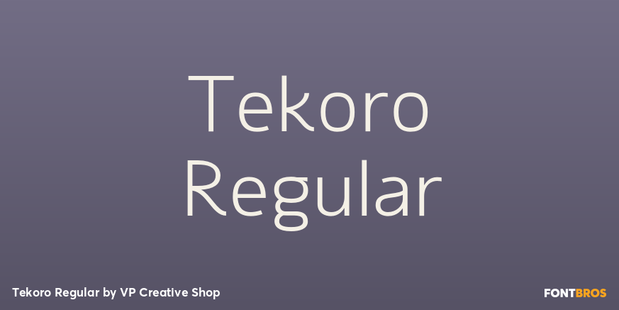 Tekoro Regular Poster