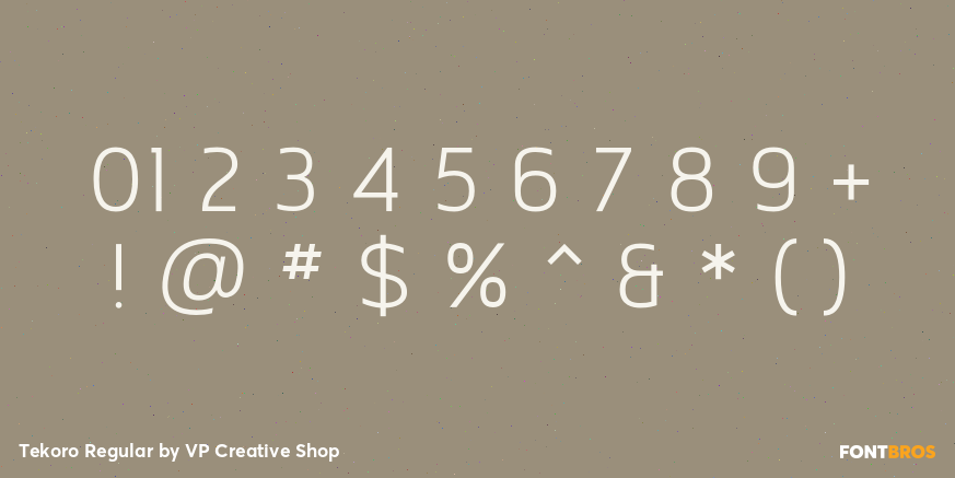 Tekoro Regular Font Poster #4