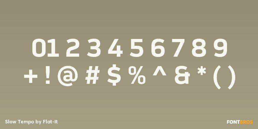 Slow Tempo Font Poster #1
