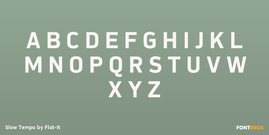 Slow Tempo Font Poster #1