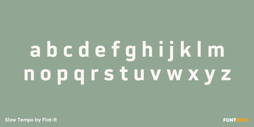 Slow Tempo Font Poster #1