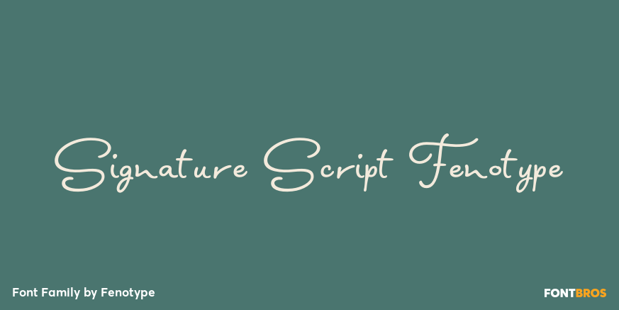 Signature Script Fenotype Font Poster #1