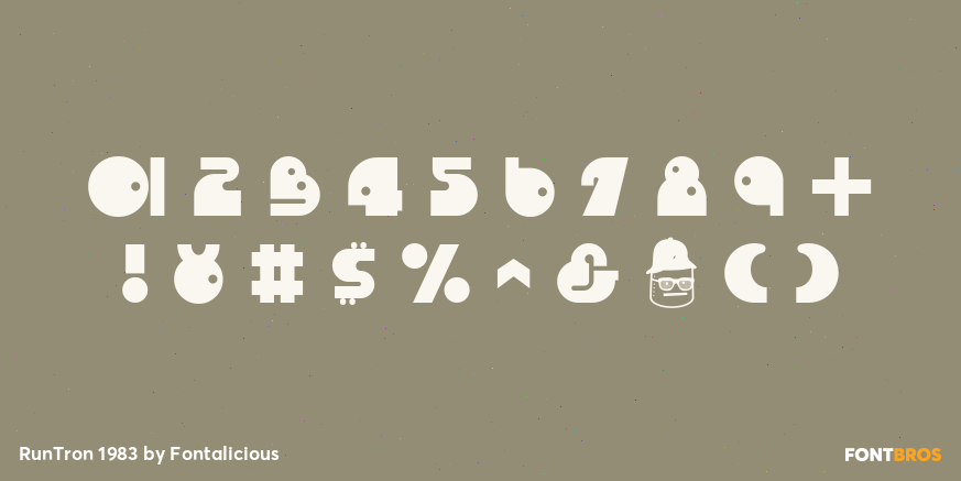 RunTron 1983 Font Poster #4