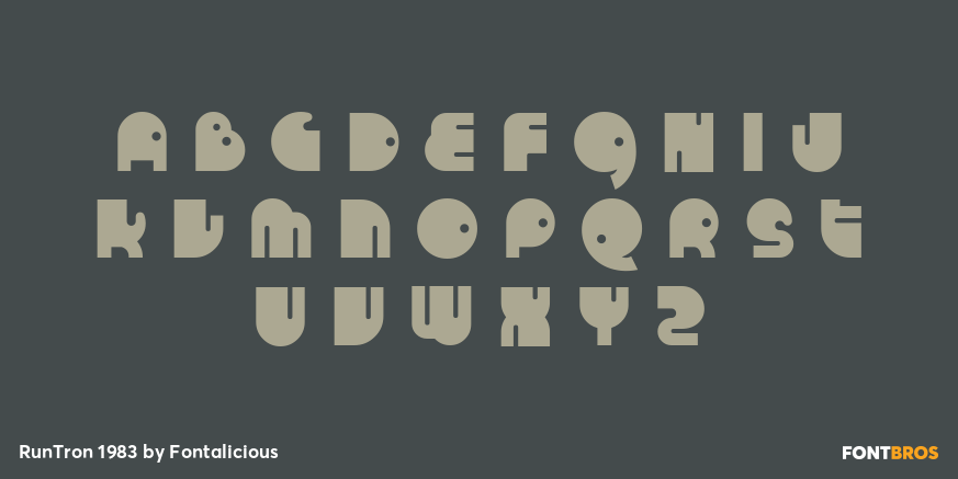 RunTron 1983 Font Poster #2