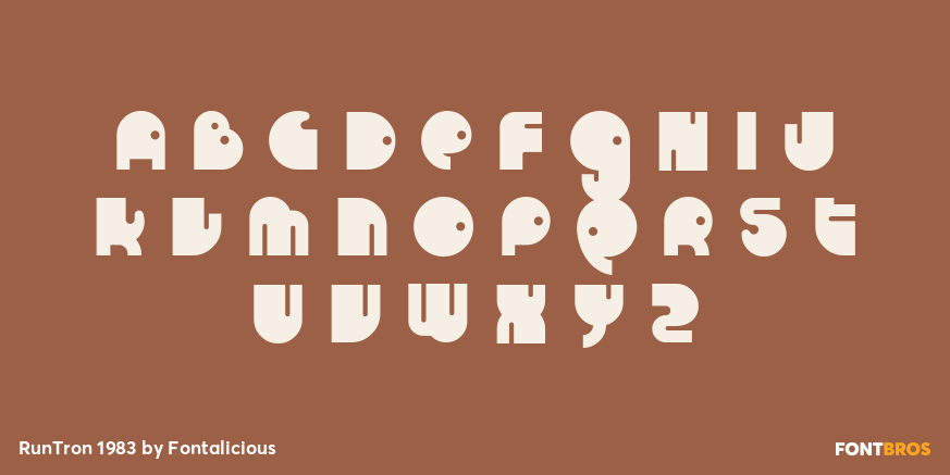 RunTron 1983 Font Poster #3