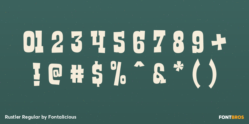 Rustler Regular Font Poster #1